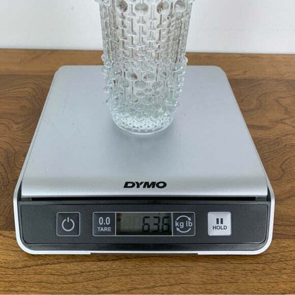 Sklo Union Vase Candle Drip Wax Czech Art Glass Vintage Clear Textured MCM - Picture 10 of 10